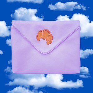 RARE STUDIO DIY CAN’T CLUTCH THIS PASTEL PURPLE CROISSANT CLUTCH